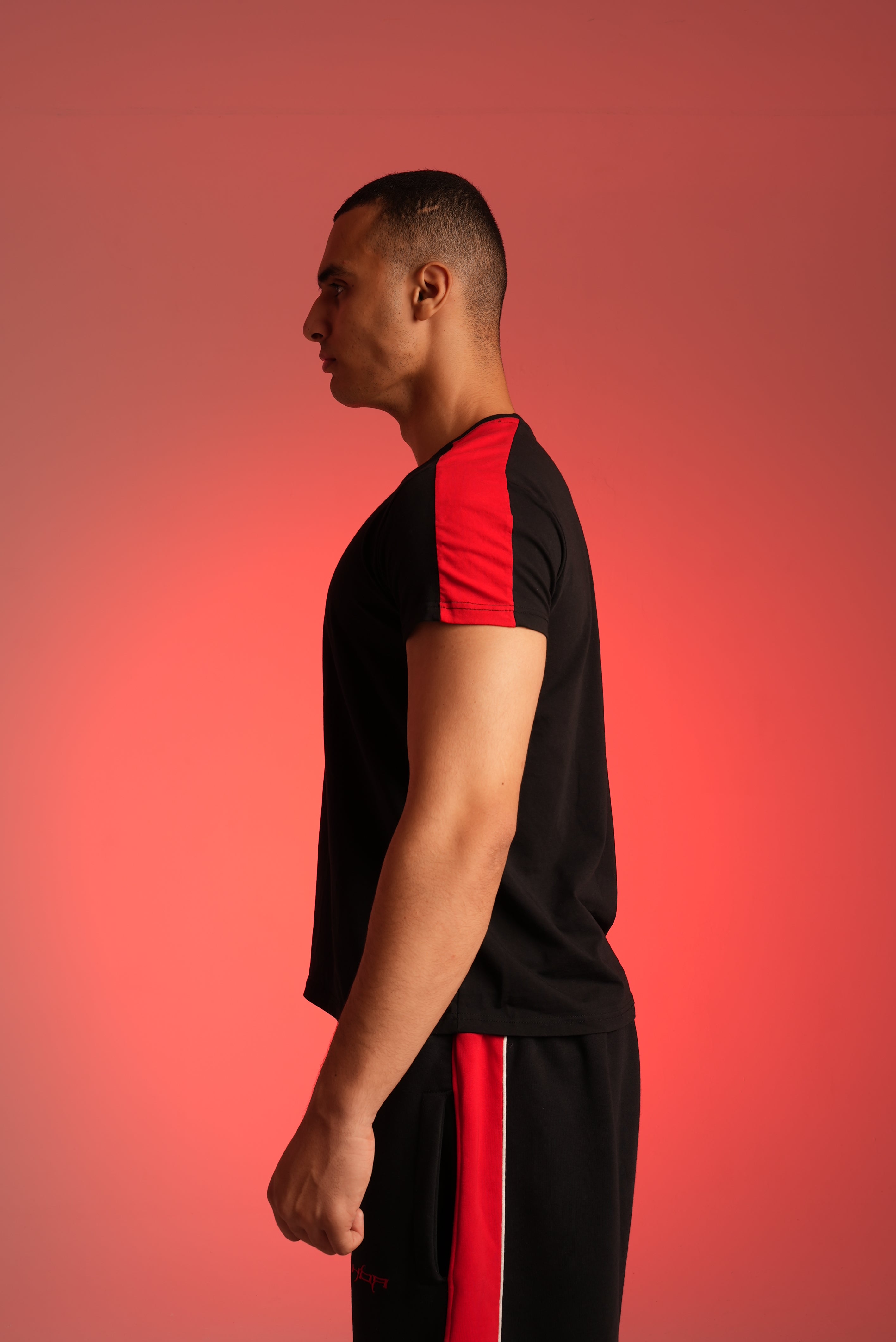 Black Paneled Tshirt
