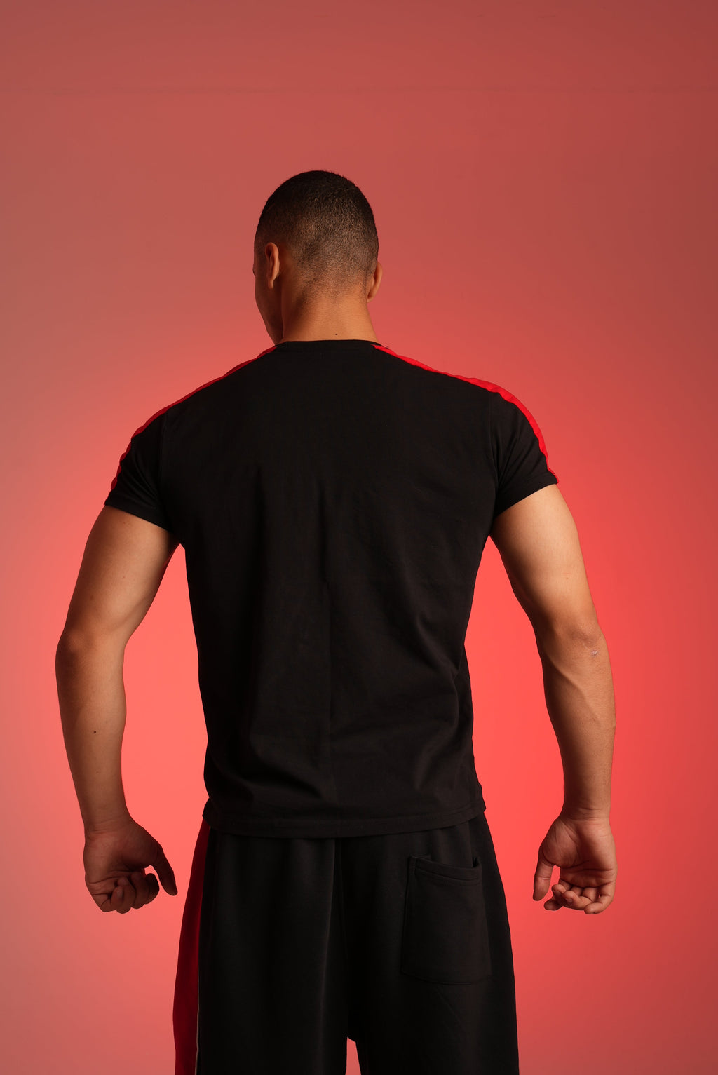 Black Paneled Tshirt