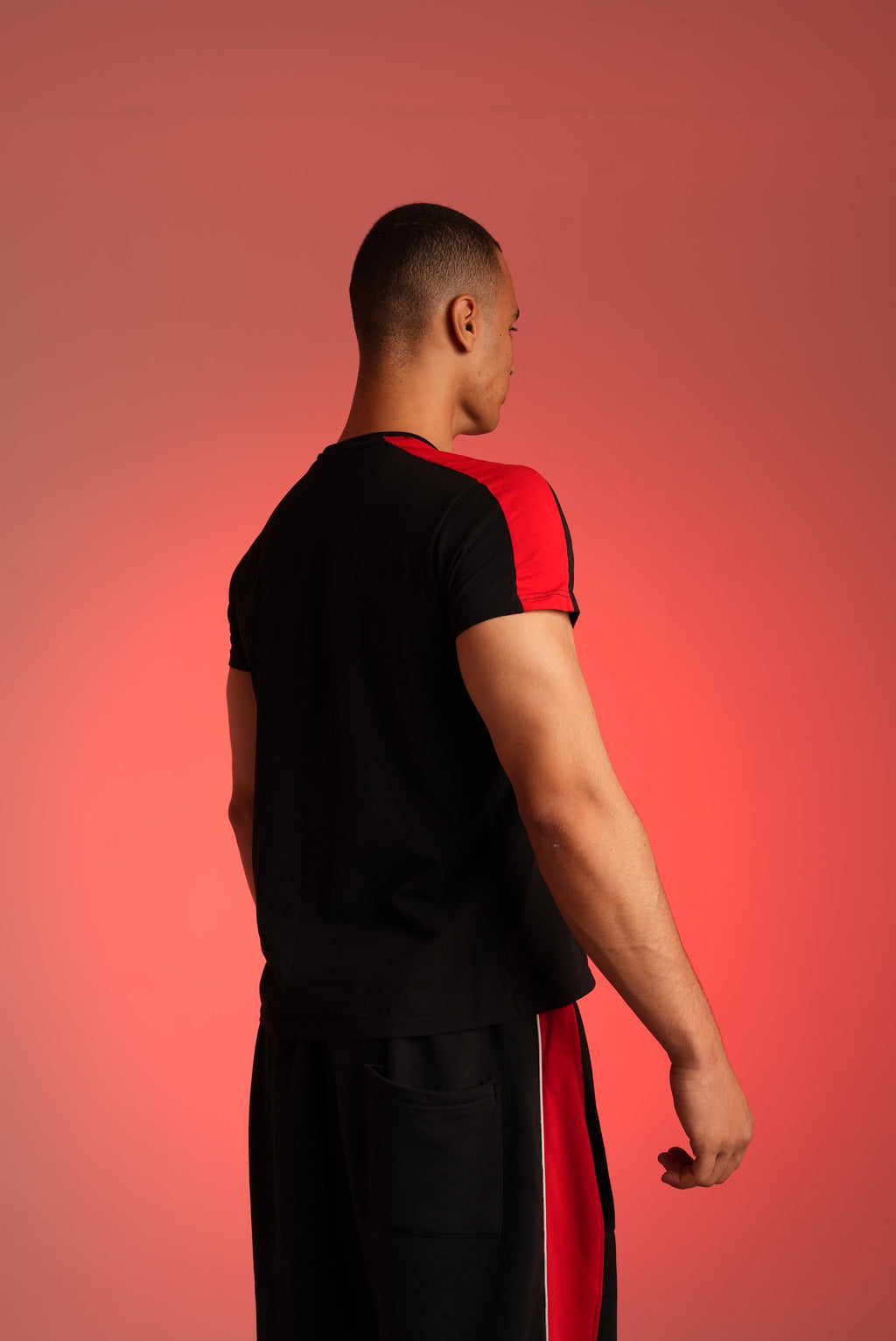 Black Paneled Tshirt