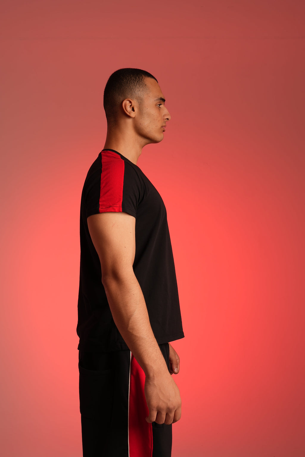 Black Paneled Tshirt