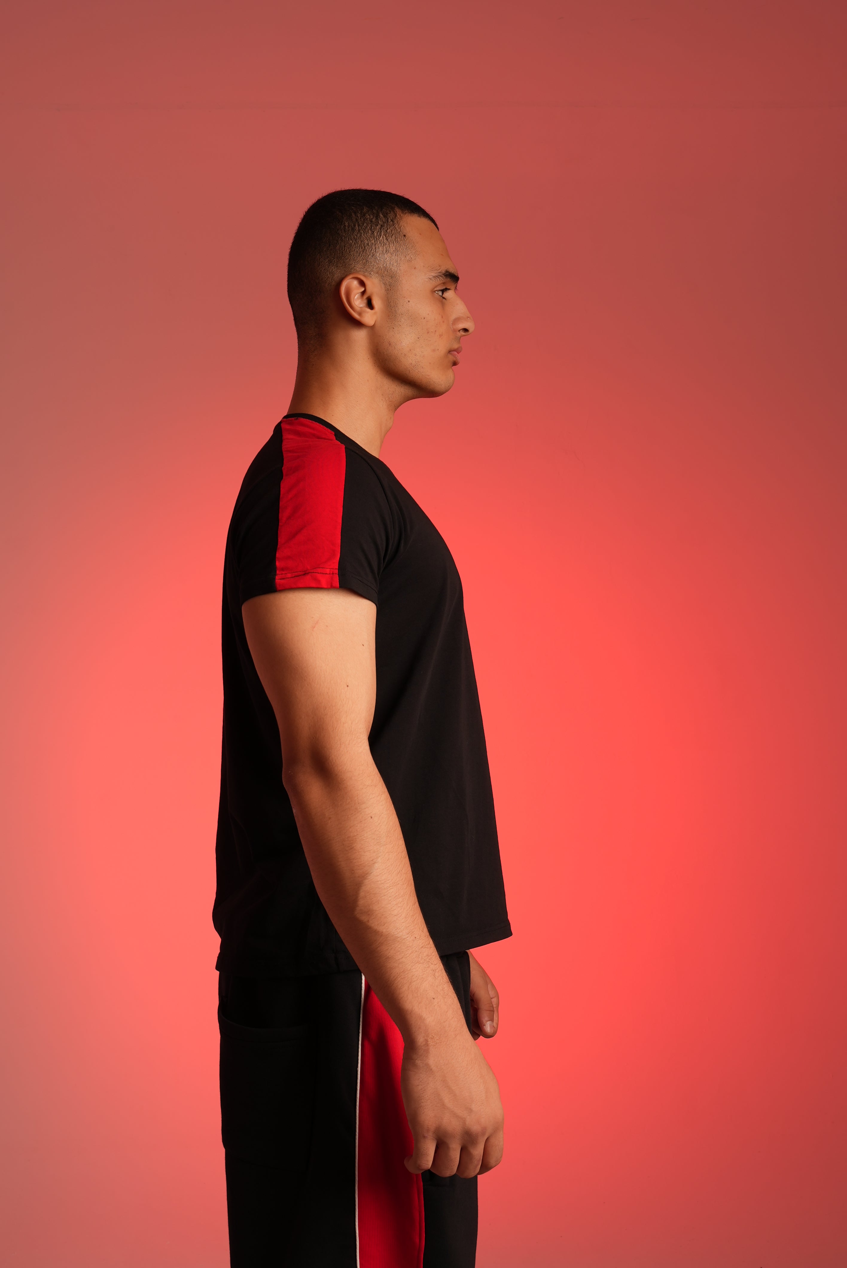 Black Paneled Tshirt