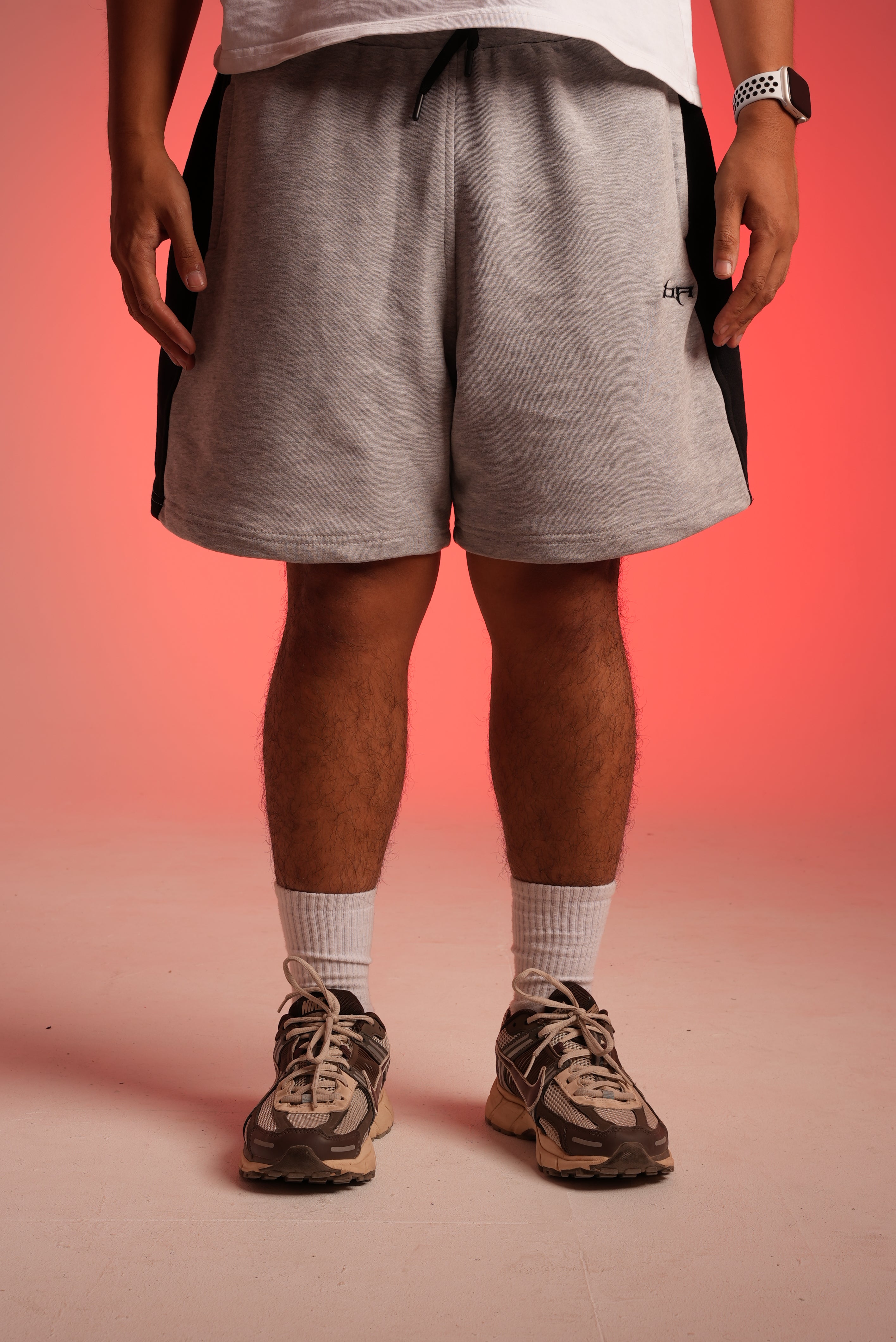 Grey Paneled Short