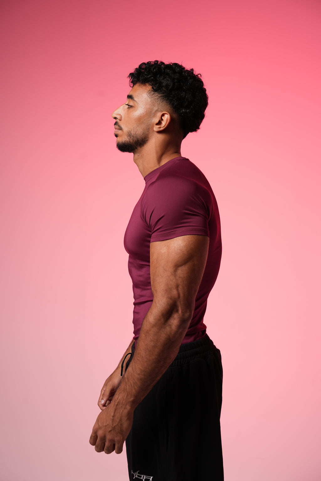 Burgundy HBA short sleeve