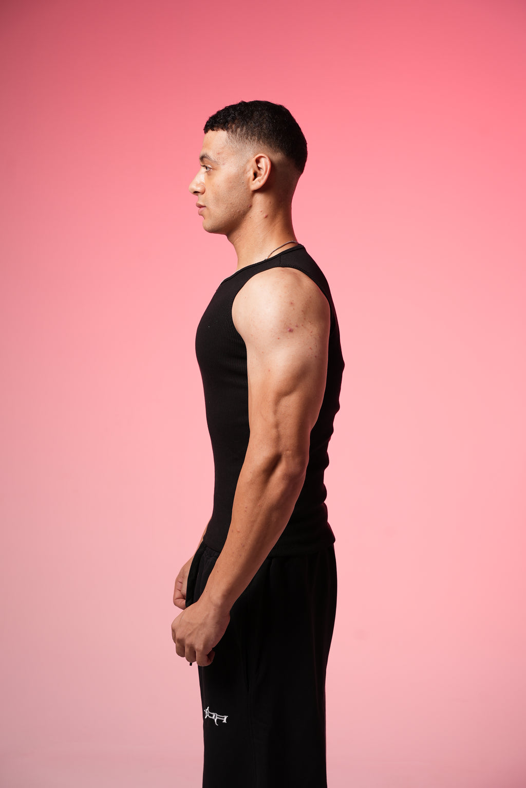 Black Ribbed tank top