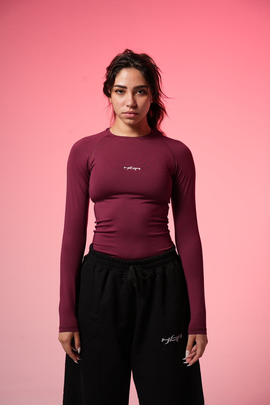 Burgundy HBA long sleeve