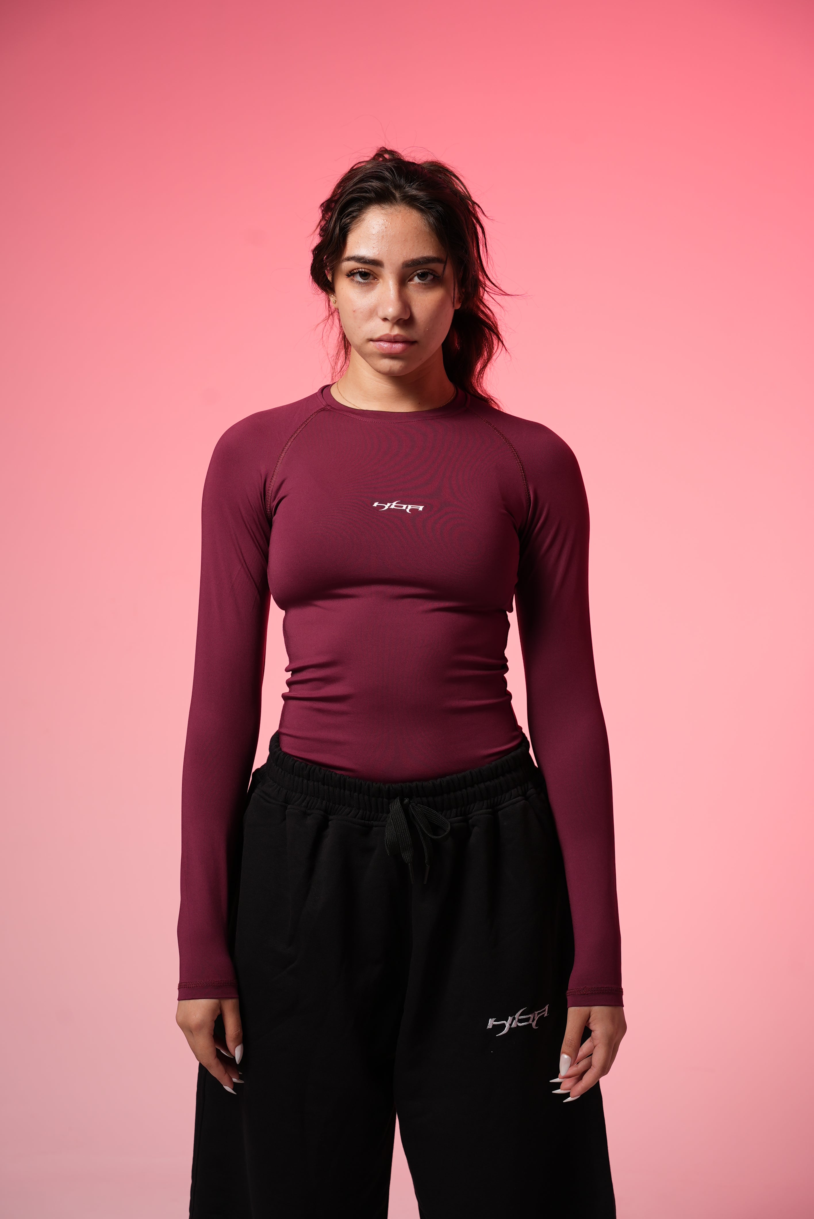 Burgundy HBA long sleeve