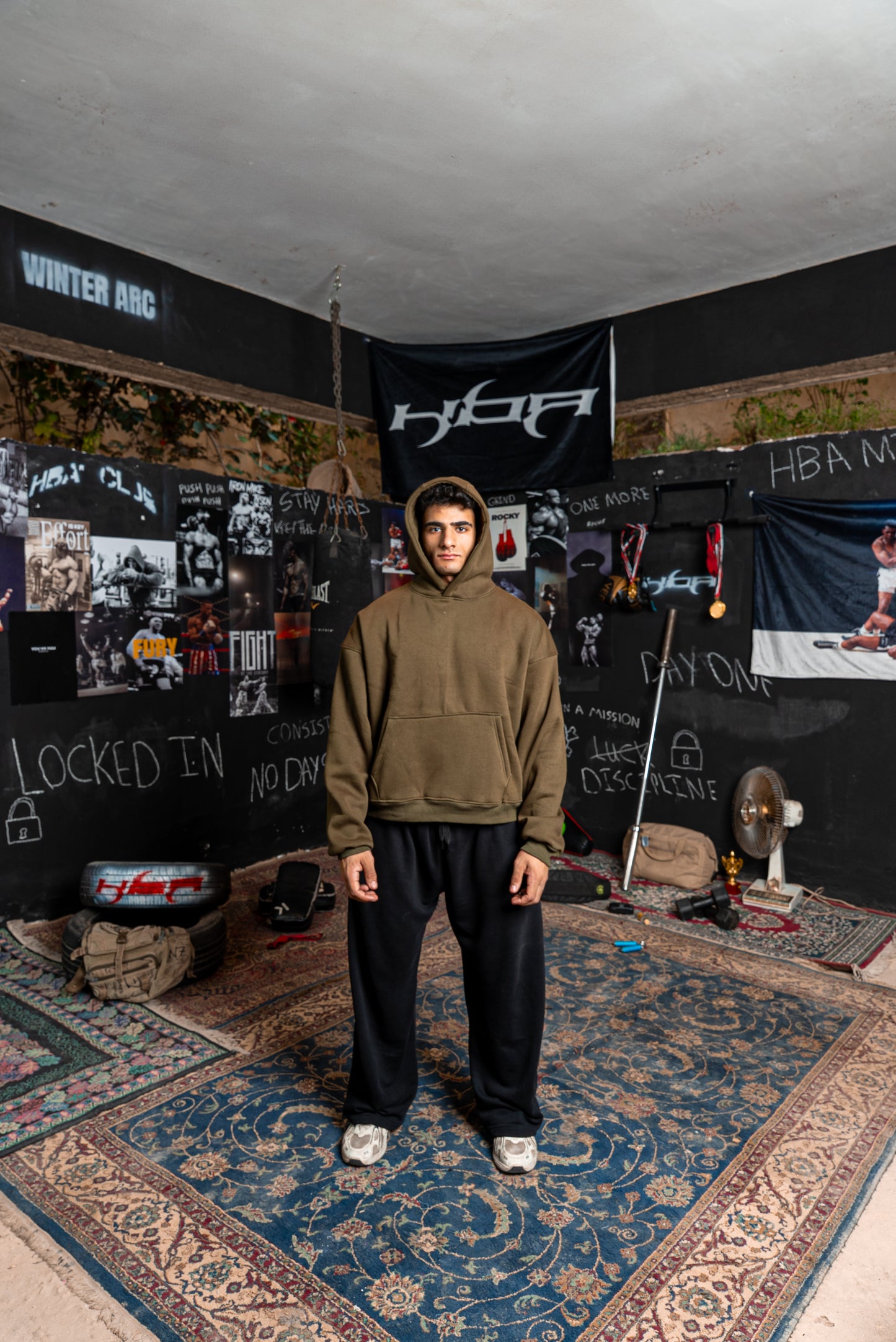 ARMY GREEN HBA-CLUB HOODIE