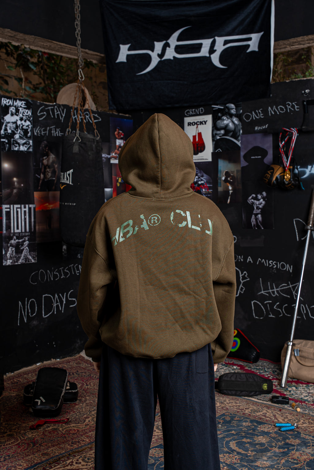 ARMY GREEN HBA-CLUB ZIPPER