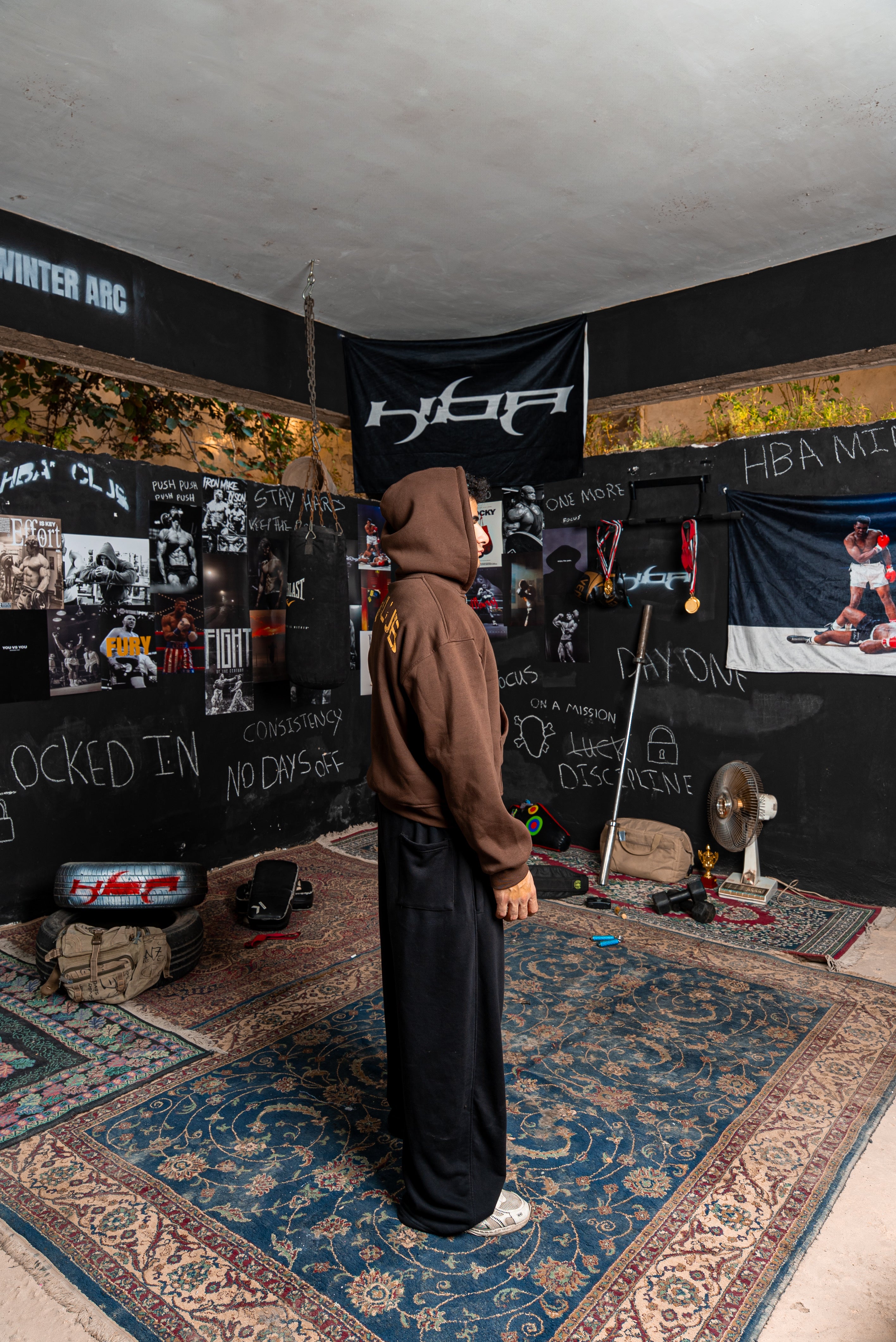 DARK BROWN HBA-CLUB ZIPPER