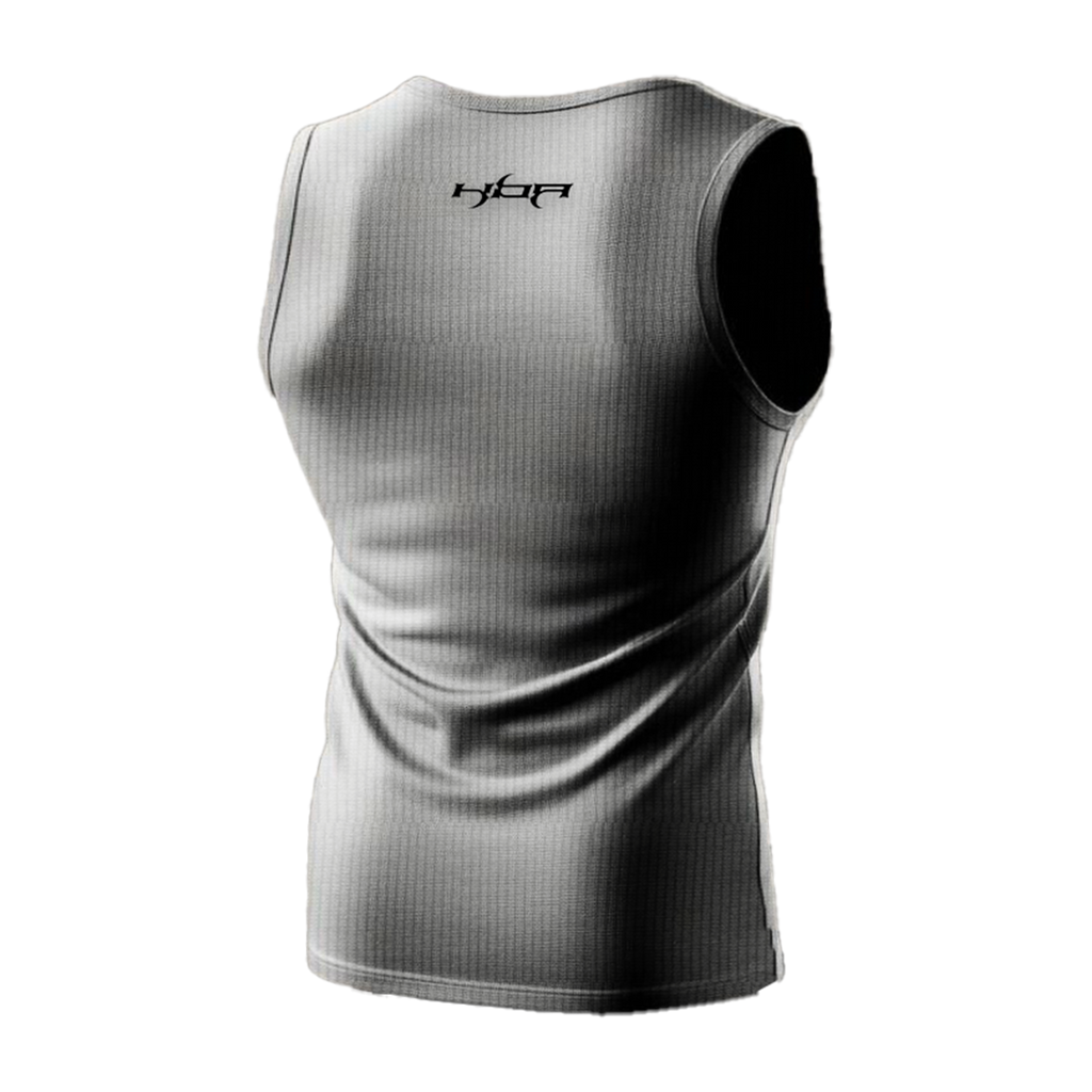 grey Ribbed tank top