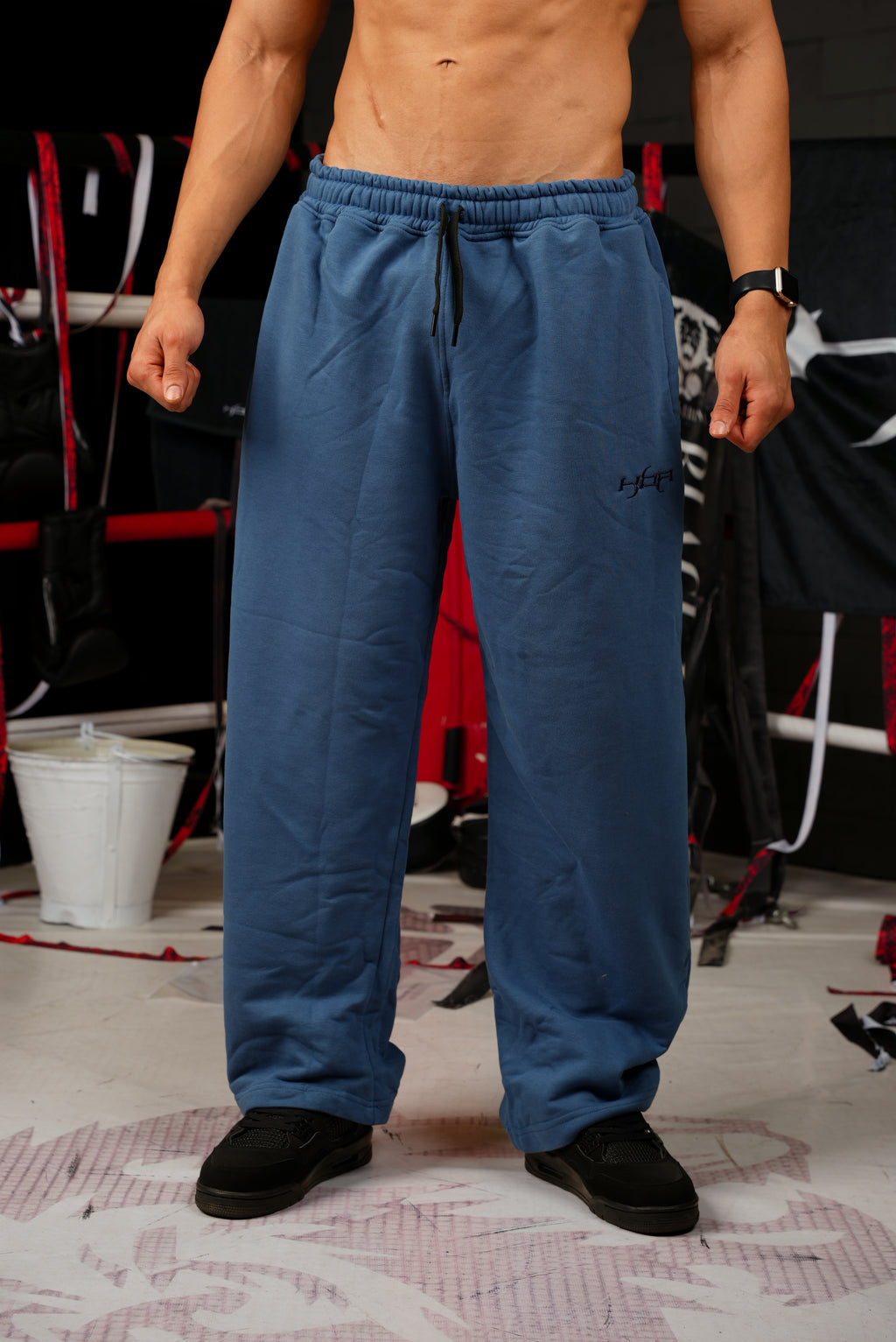 Blue basic pants