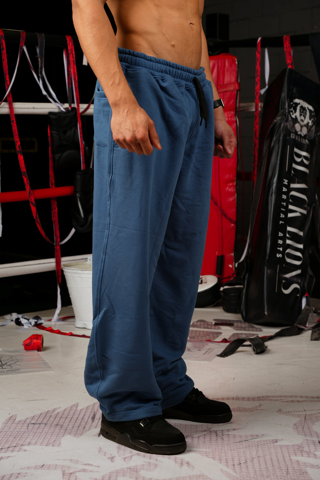 Blue basic pants