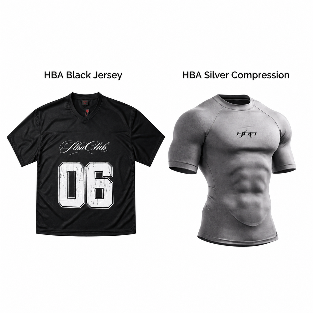 Black HBA Club 06 Jersey X Silver Compression Bundle