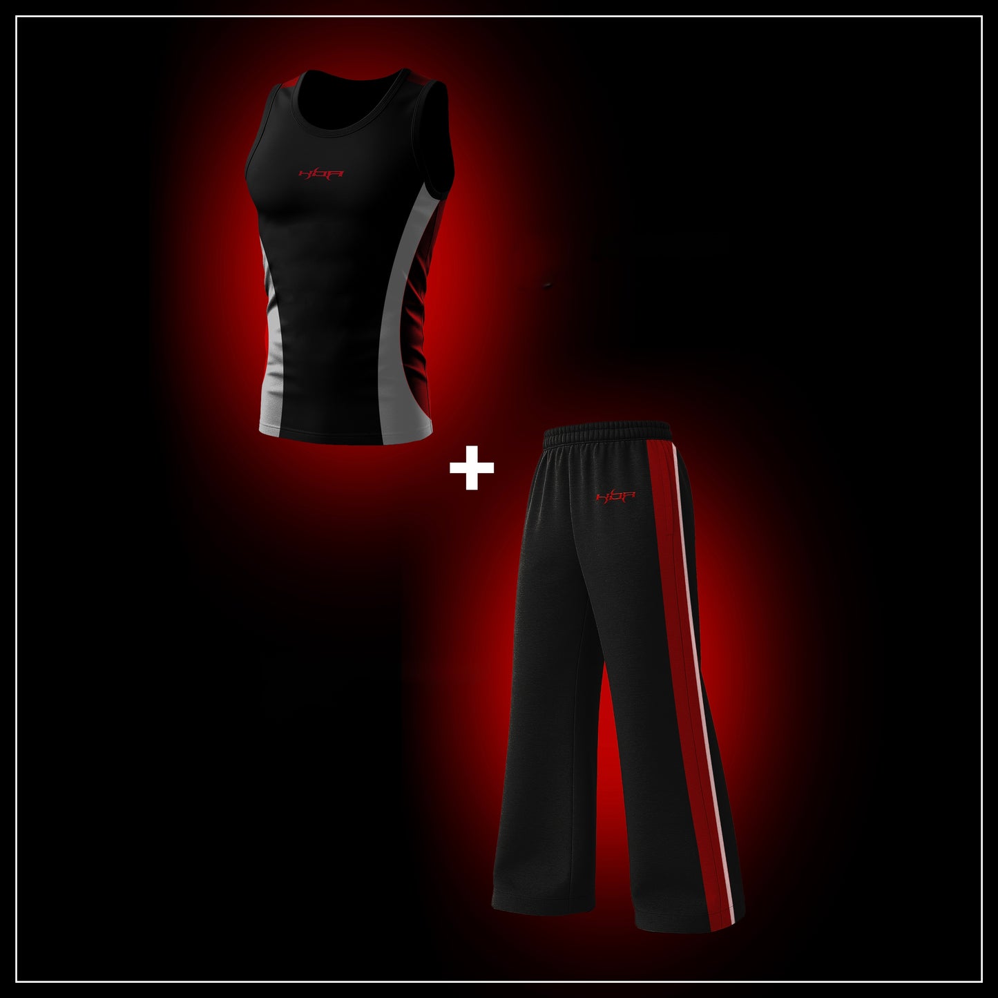 Performance Cut X Black Paneled Pants bundle