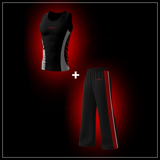 Performance Cut X Black Paneled Pants bundle