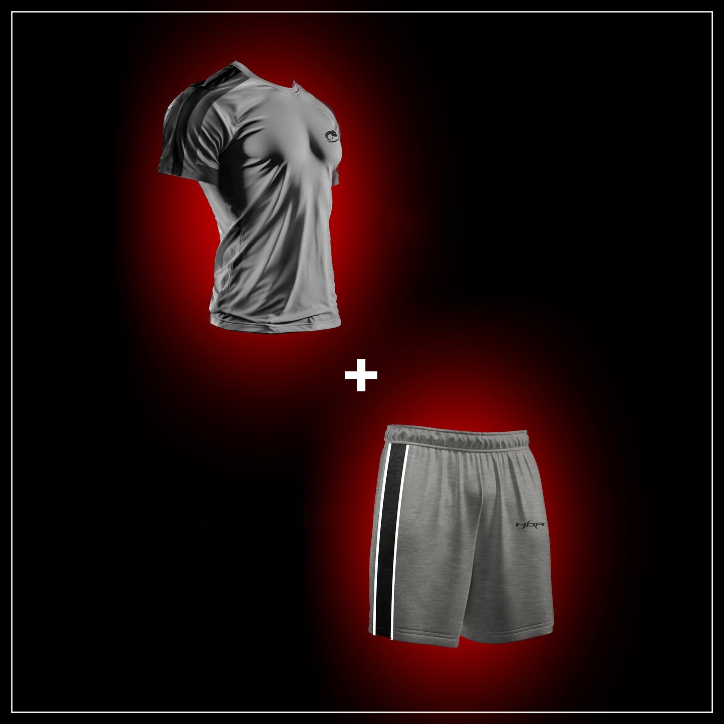 Grey Paneled Shirt X Grey Paneled Short bundle