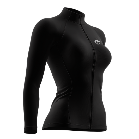 Black full zipper