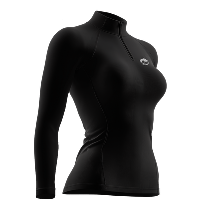 Black quarter  zipper