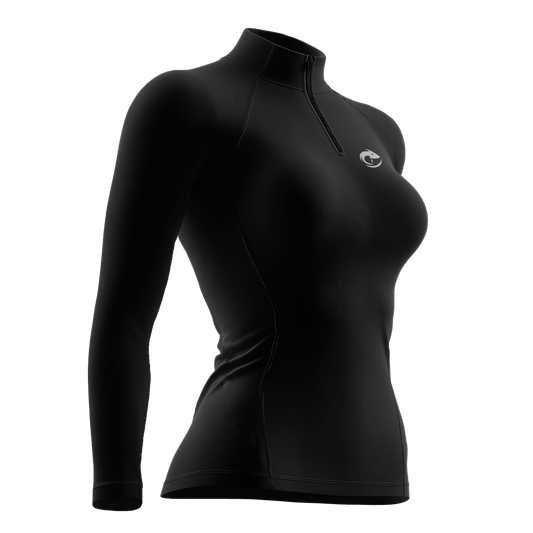 Black quarter  zipper