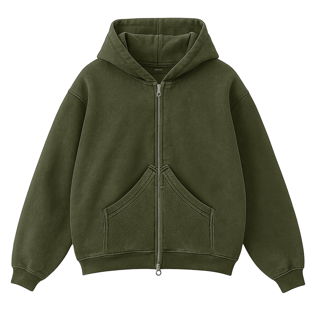 ARMY GREEN HBA-CLUB ZIPPER