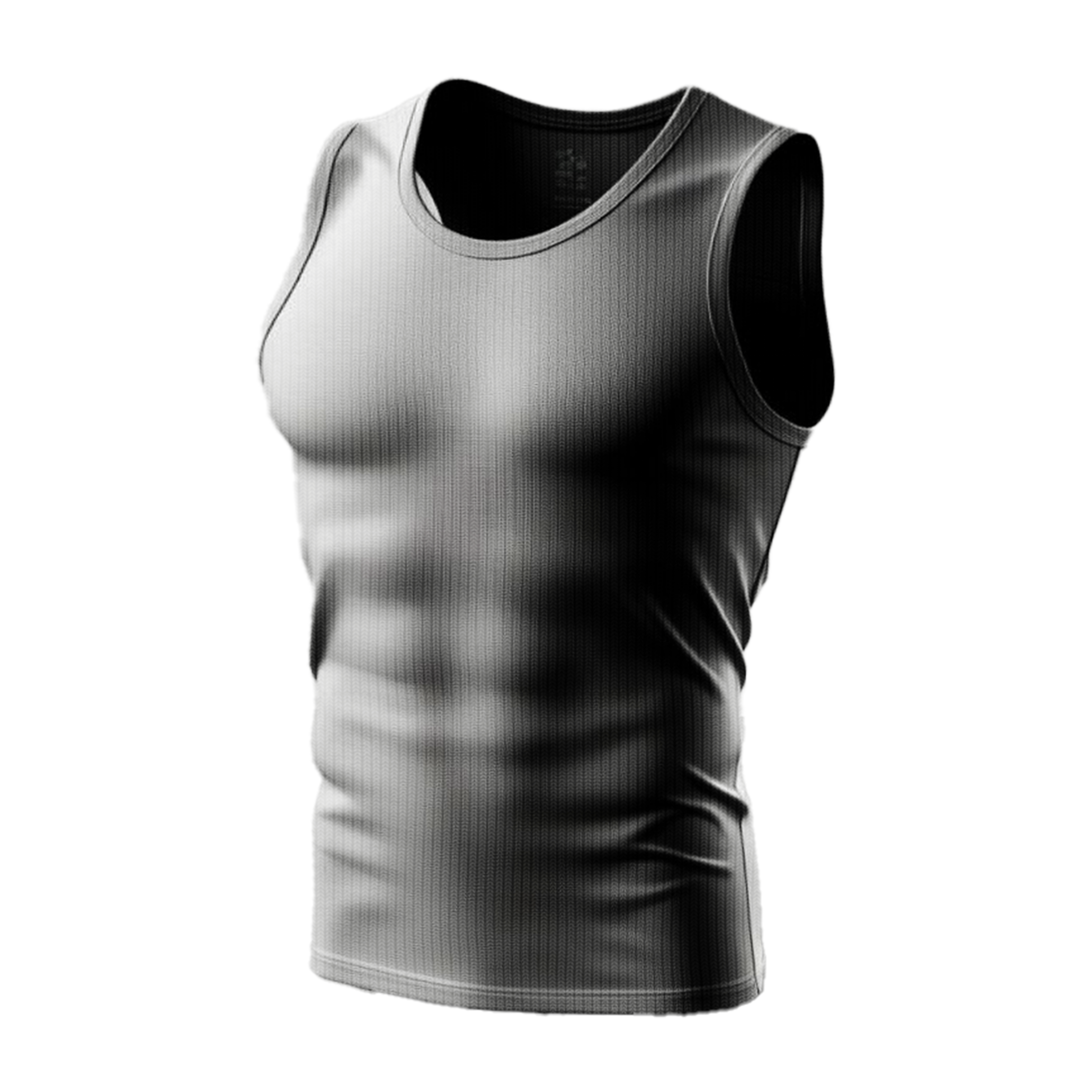 grey Ribbed tank top