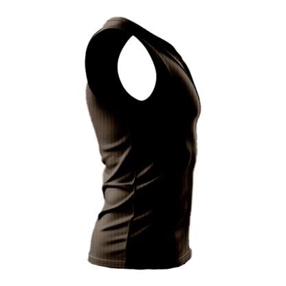 brown Ribbed tank top