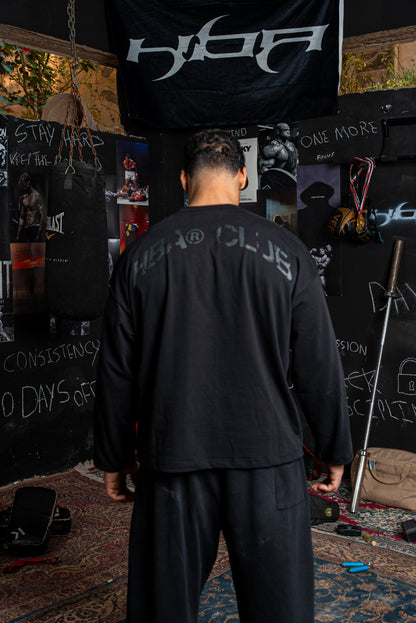BLACK HBA-CLUB CREWNECK