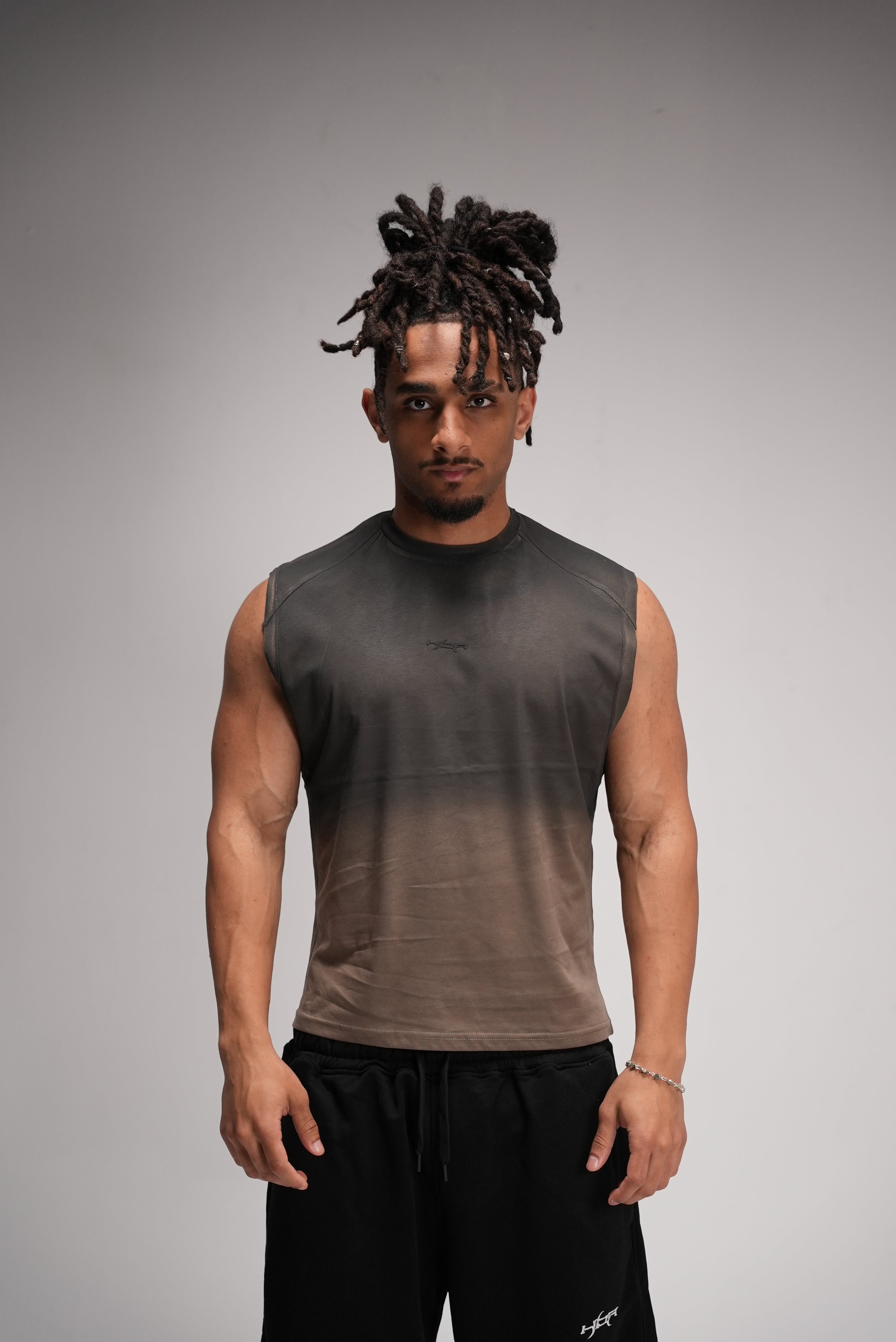 Brown faded Cutoff