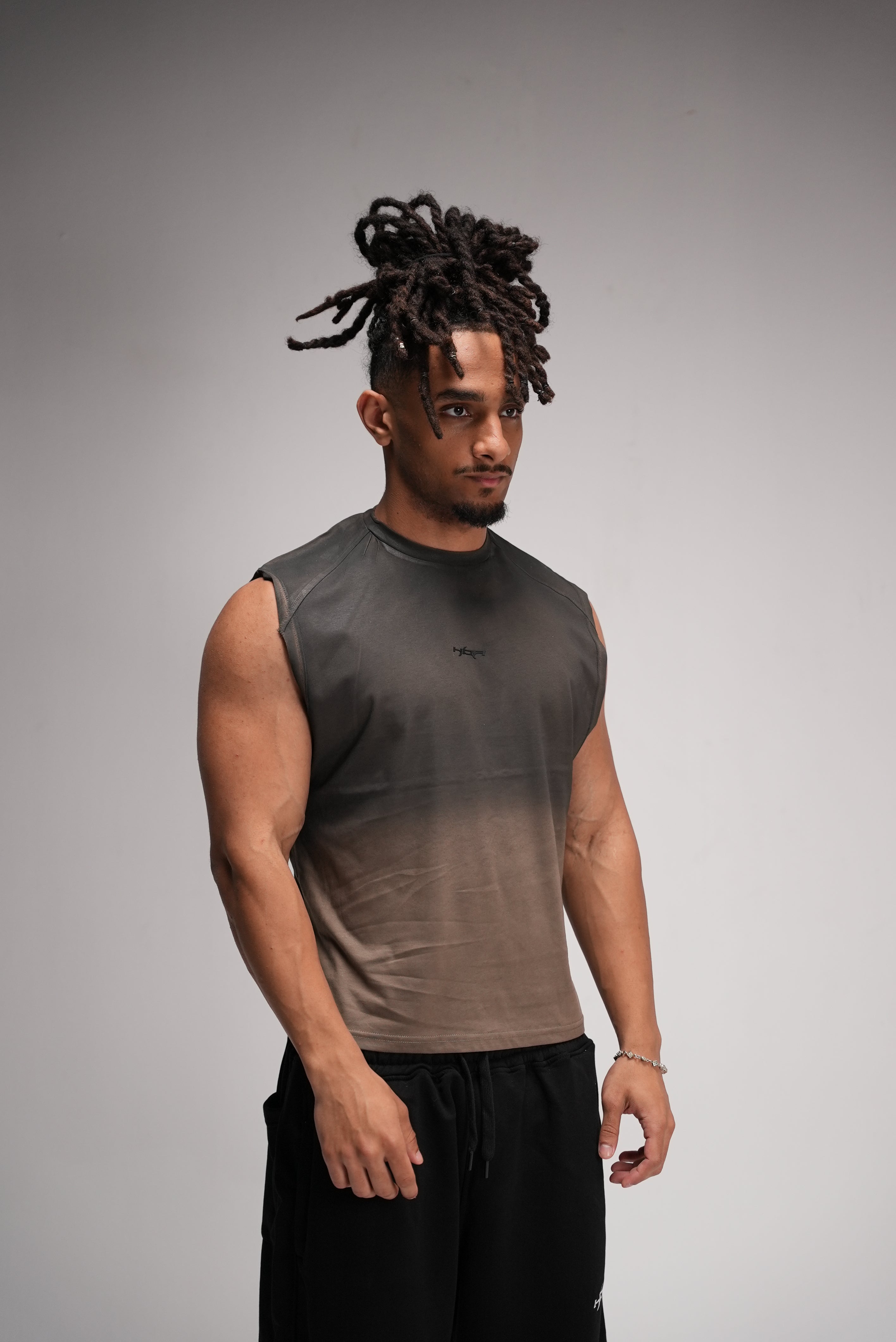Brown faded Cutoff
