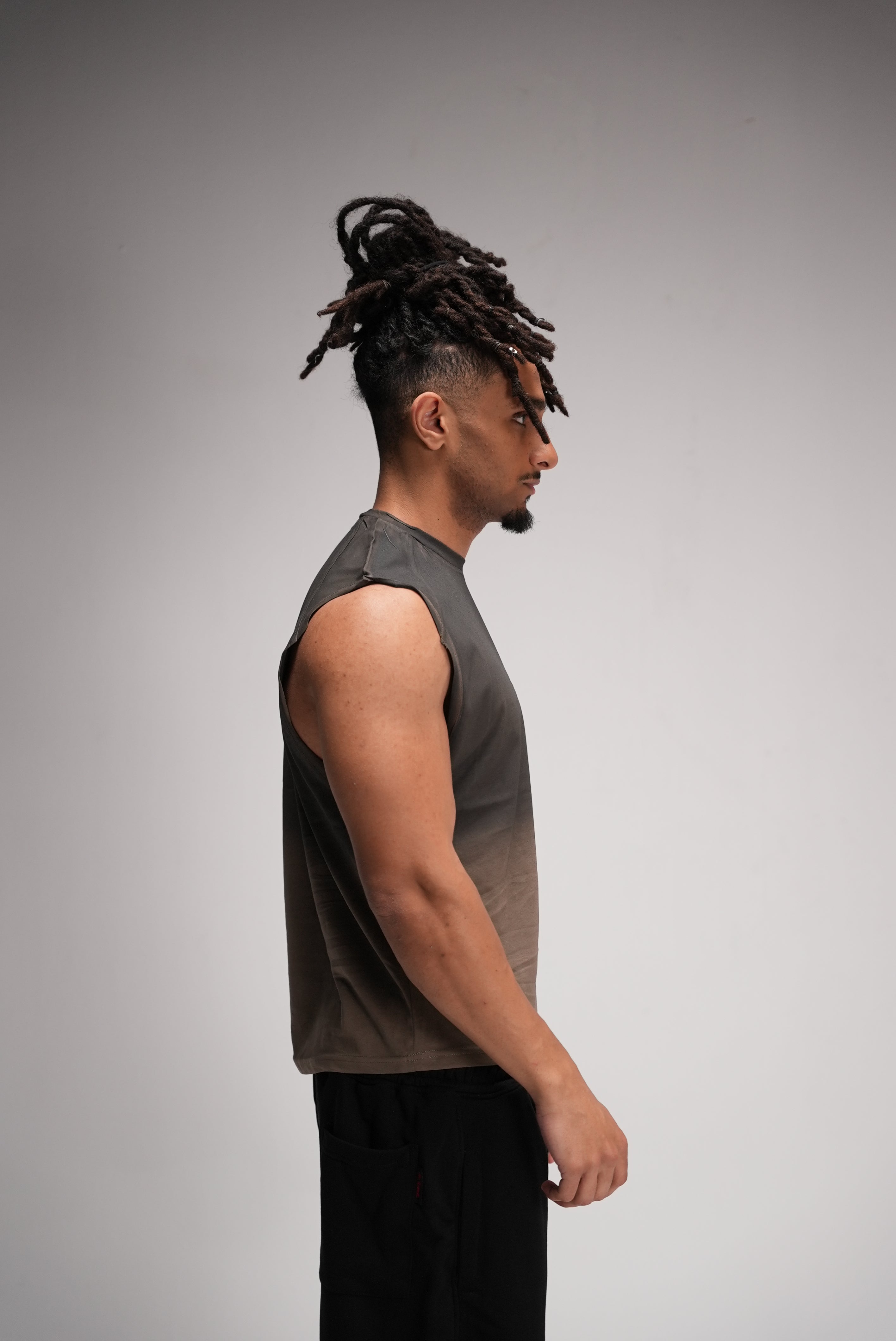 Brown faded Cutoff