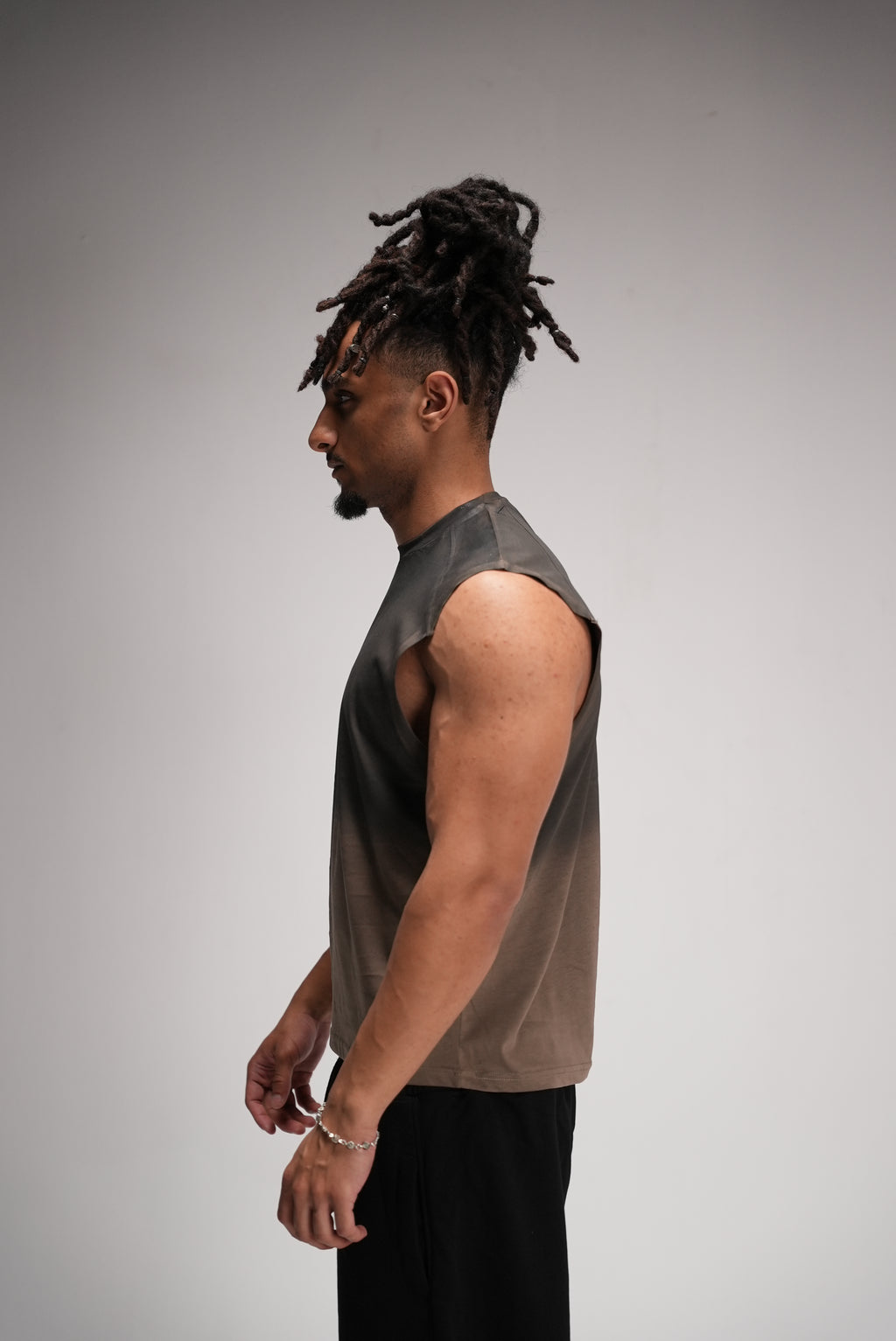 Brown faded Cutoff