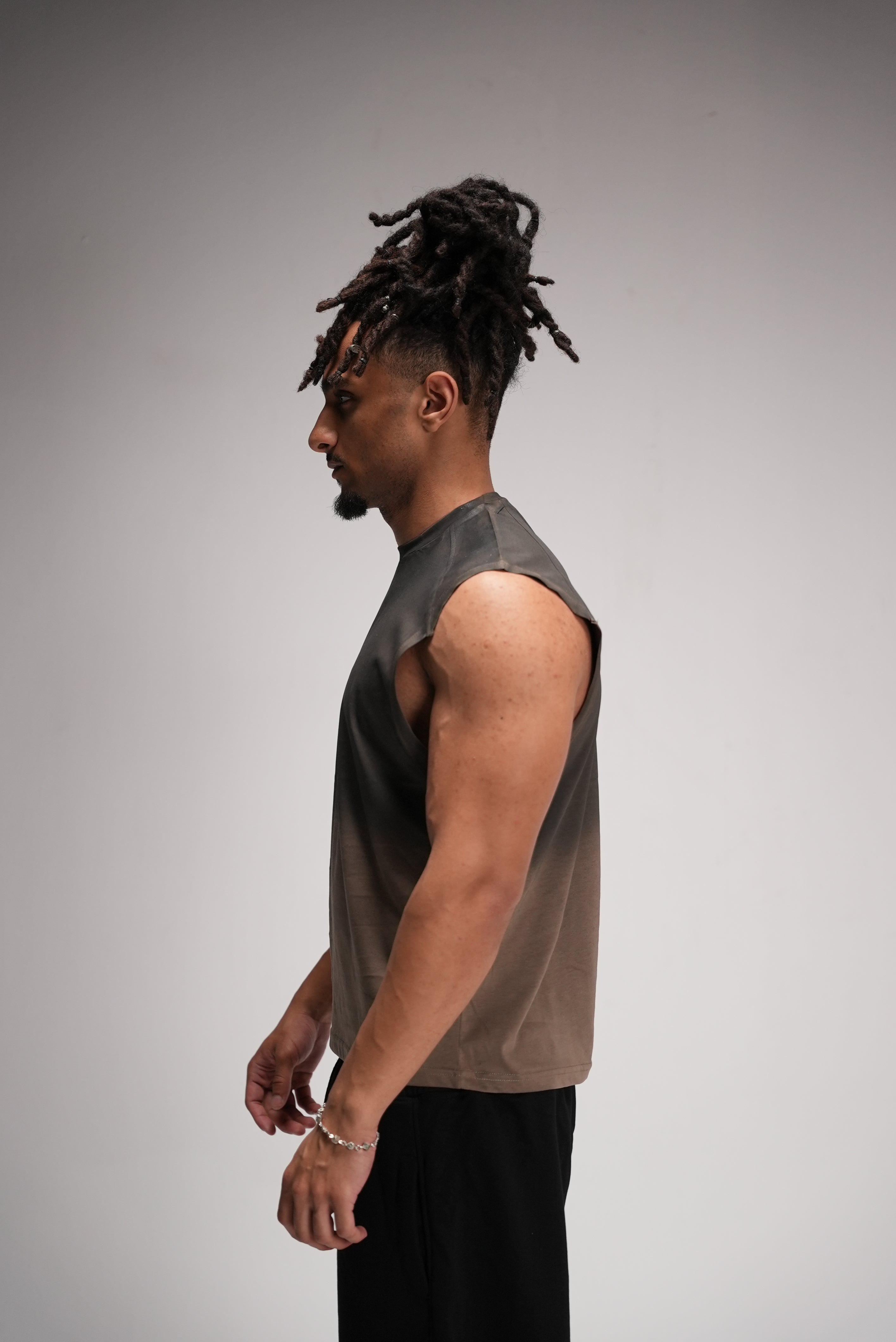 Brown faded Cutoff