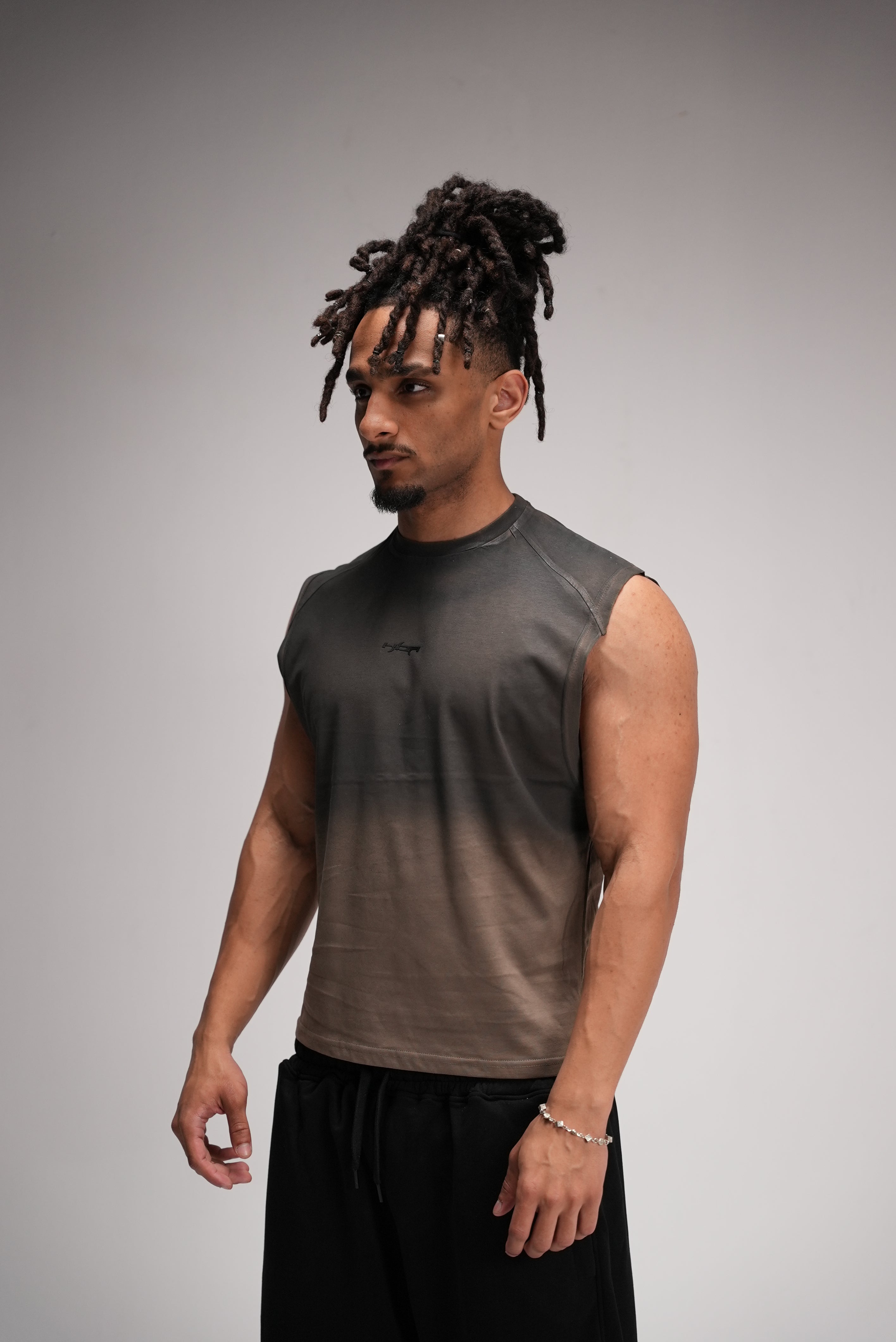 Brown faded Cutoff
