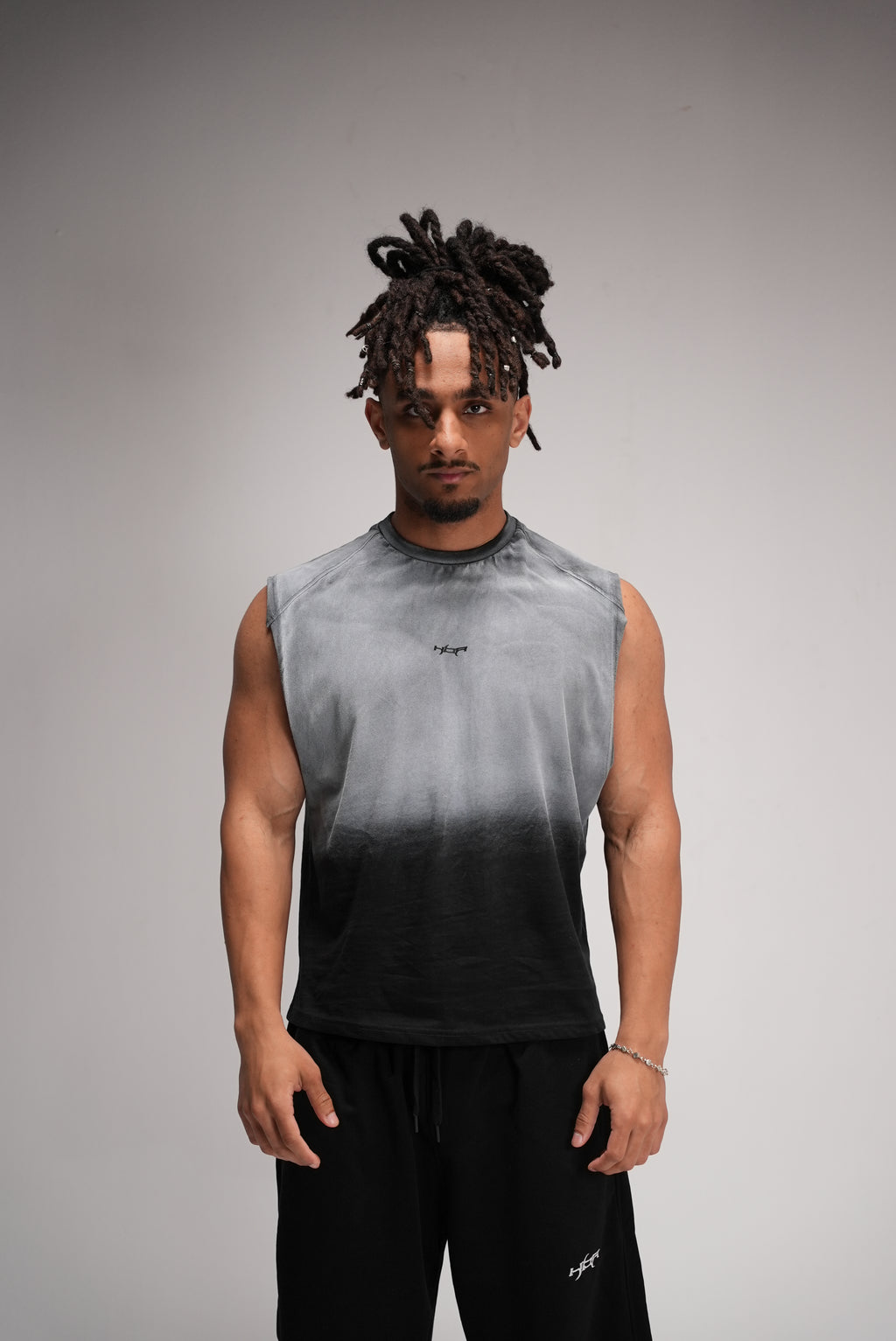 Black faded Cutoff