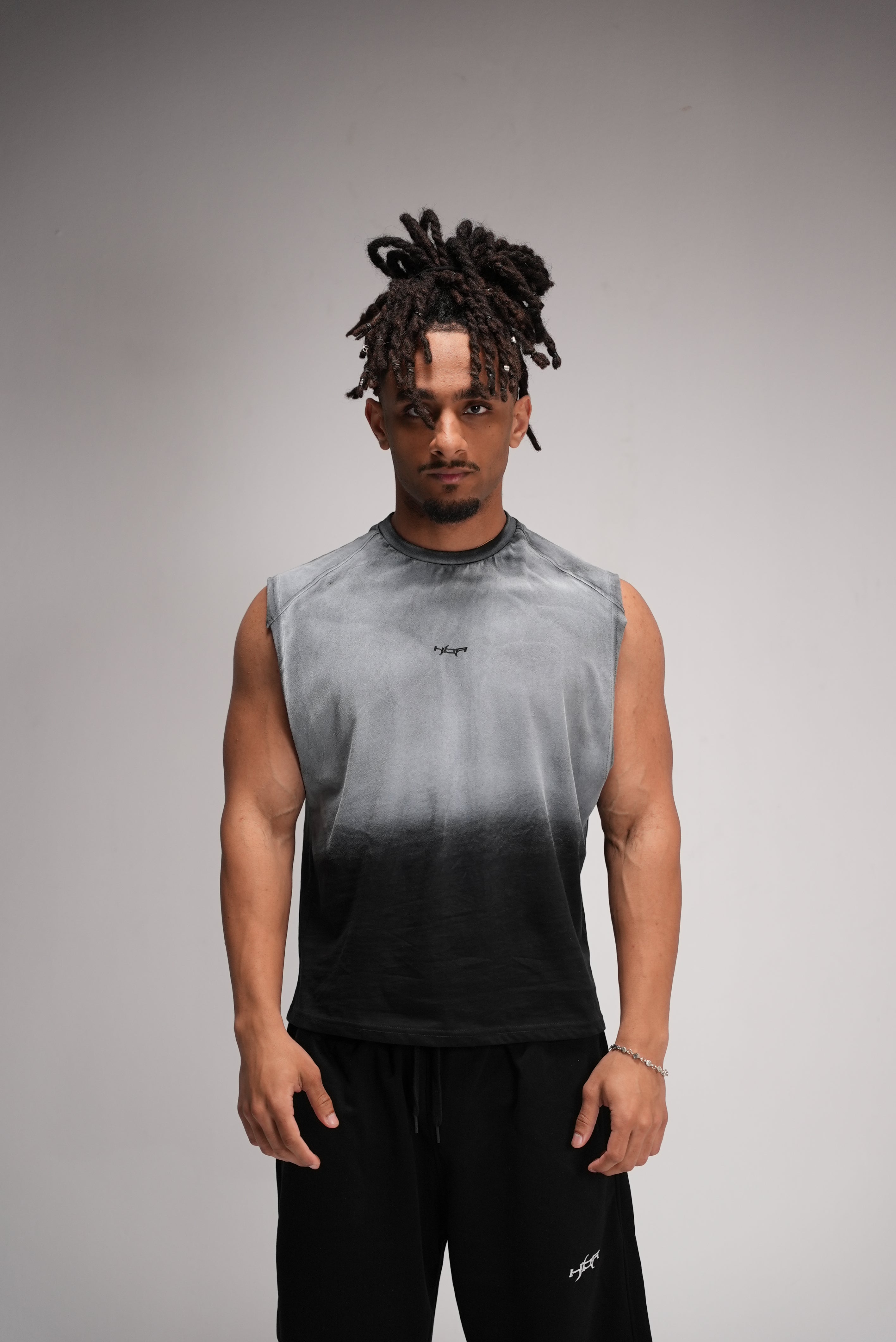 Black faded Cutoff