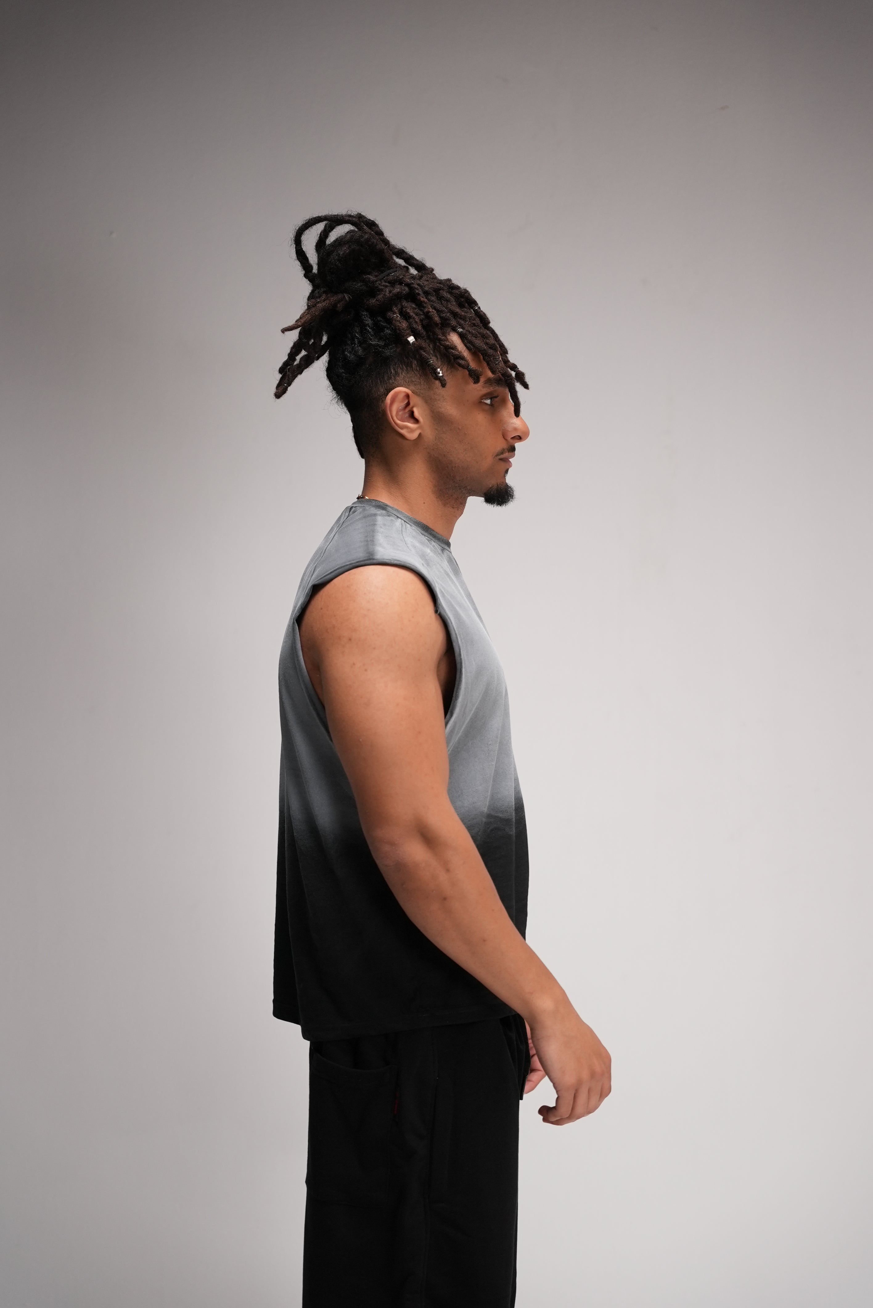 Black faded Cutoff