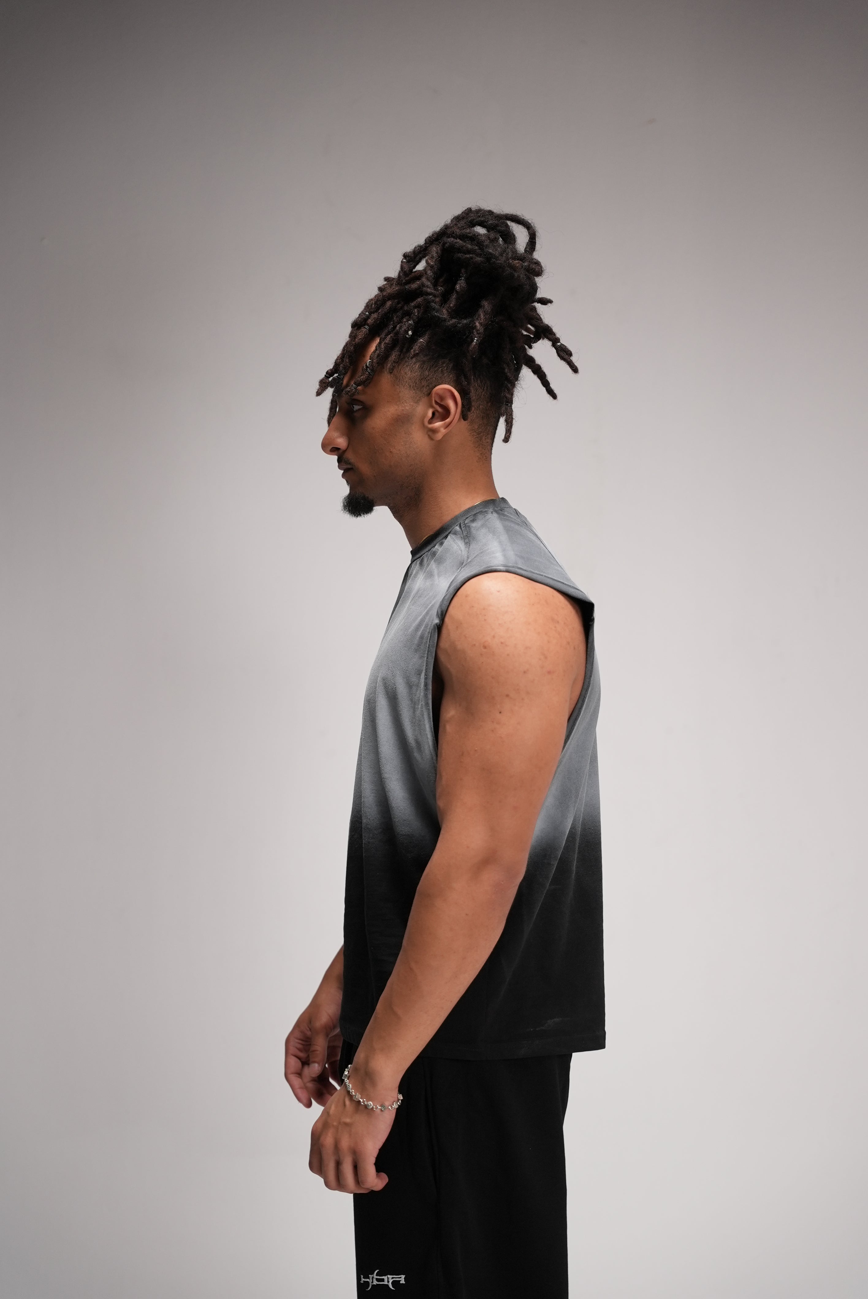 Black faded Cutoff