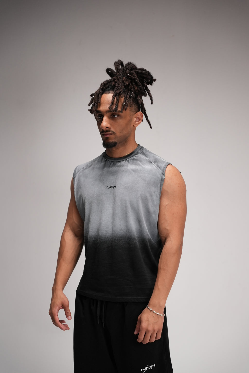 Black faded Cutoff