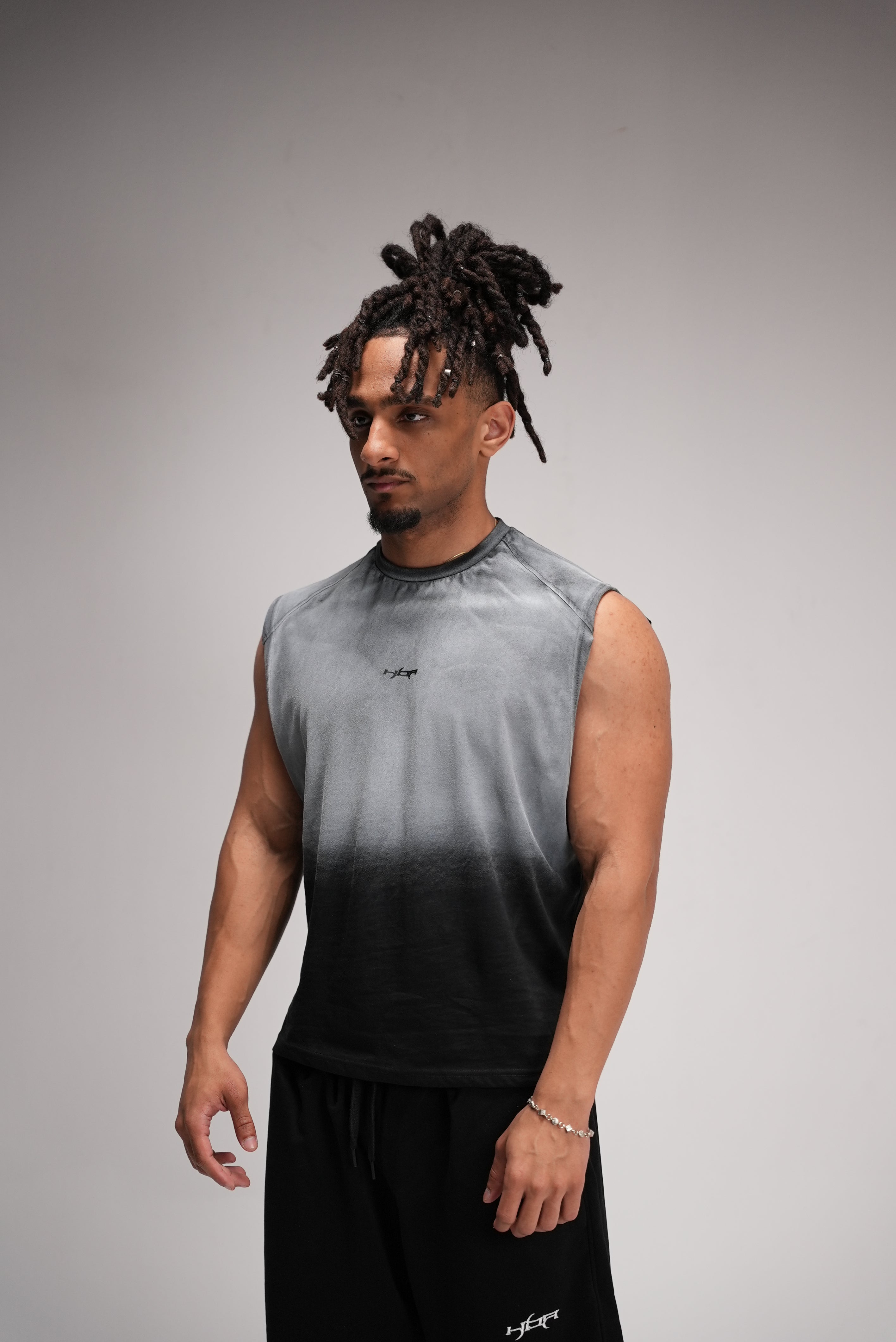 Black faded Cutoff