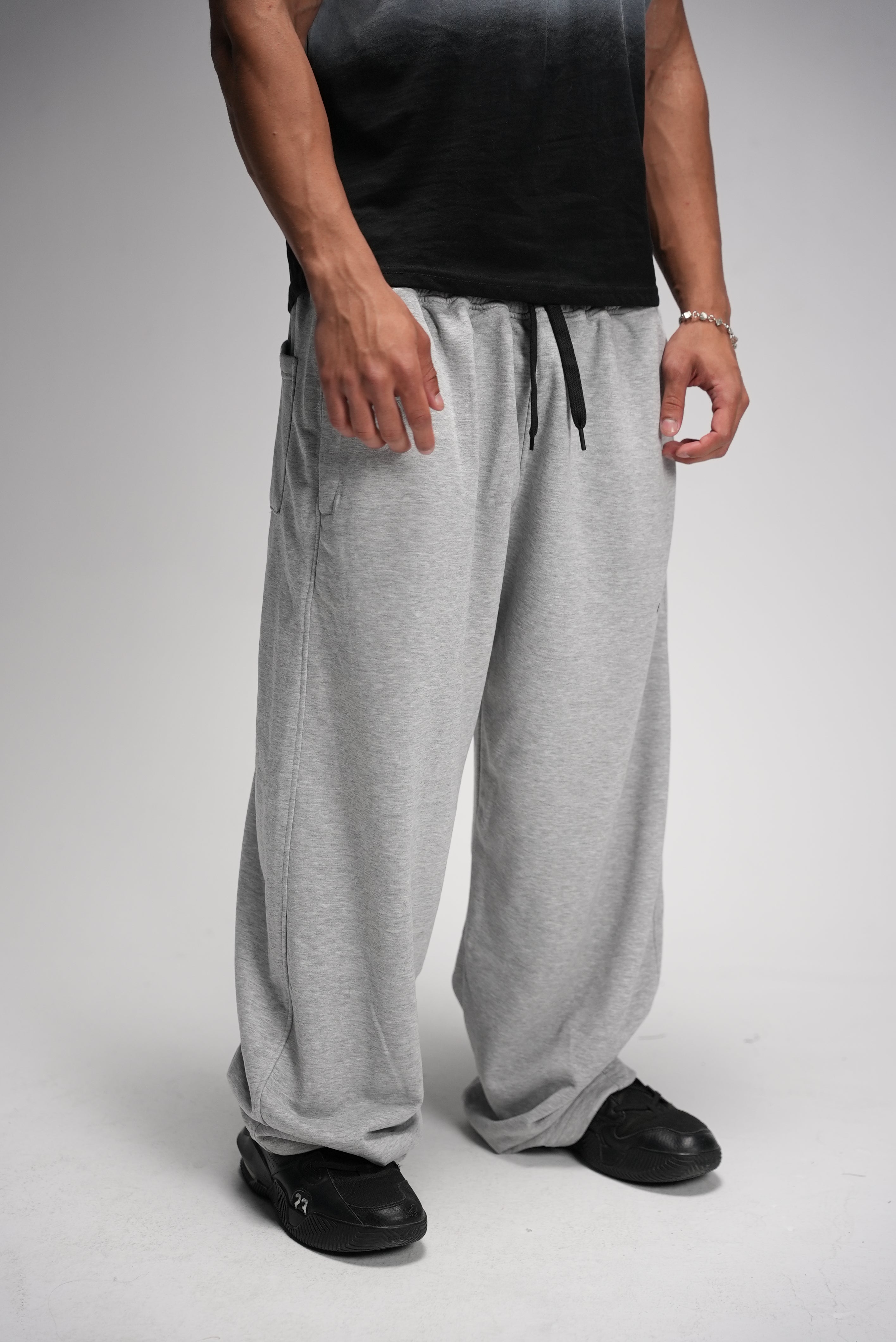 Gray basic pants